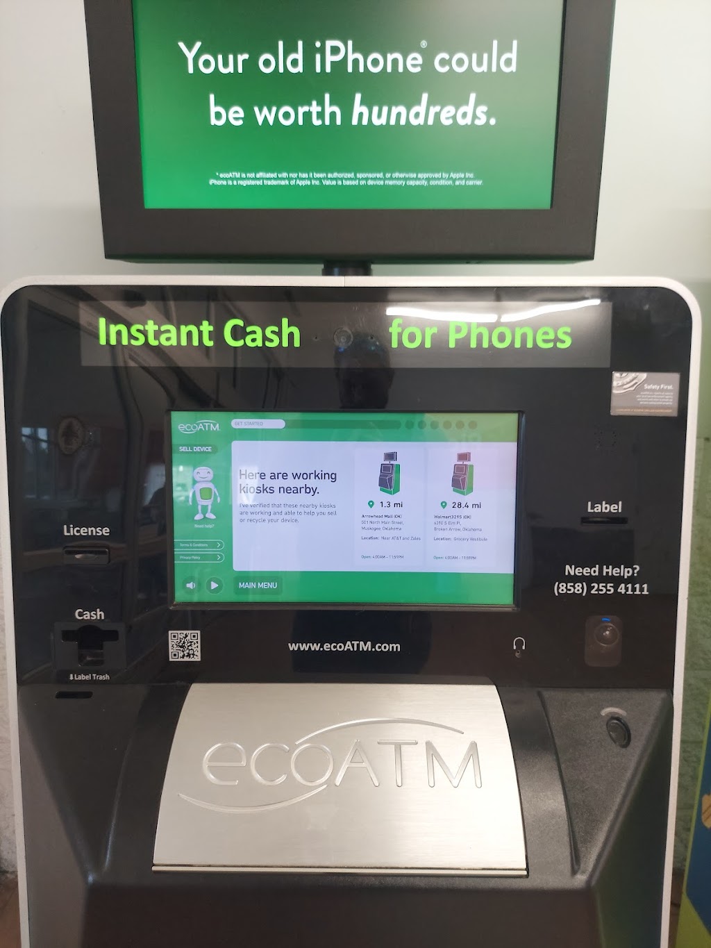 ecoATM | 1000 W Shawnee St, Muskogee, OK 74401, USA | Phone: (858) 255-4111