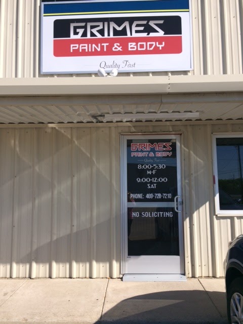 Grimes Paint & Body | 11804 N Profit Row, Forney, TX 75126, USA | Phone: (469) 728-7210