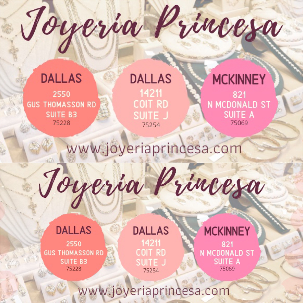 Joyeria Princesa | 2550 Gus Thomasson Rd Suite B3, Dallas, TX 75228, USA | Phone: (469) 335-3281