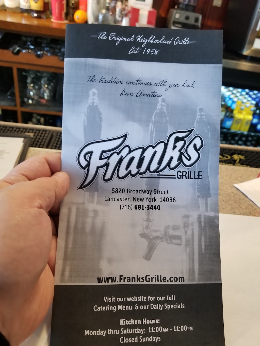 Franks Grille | 5820 Broadway, Lancaster, NY 14086, USA | Phone: (716) 681-3440