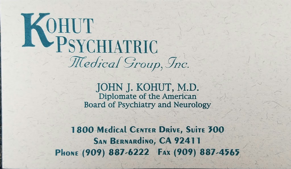 Kohut John J MD | 1800 Medical Center Dr # 300, San Bernardino, CA 92411, USA | Phone: (909) 887-6222