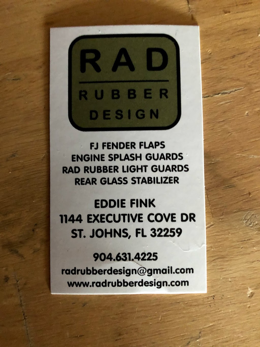 Rad Rubber Design | 1144 Executive Cove Dr, Fruit Cove, FL 32259, USA | Phone: (904) 631-4225