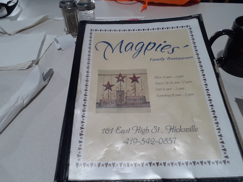 Magpies Family Restaurant LLC | 1544 OH-18, Hicksville, OH 43526, USA | Phone: (419) 542-0857