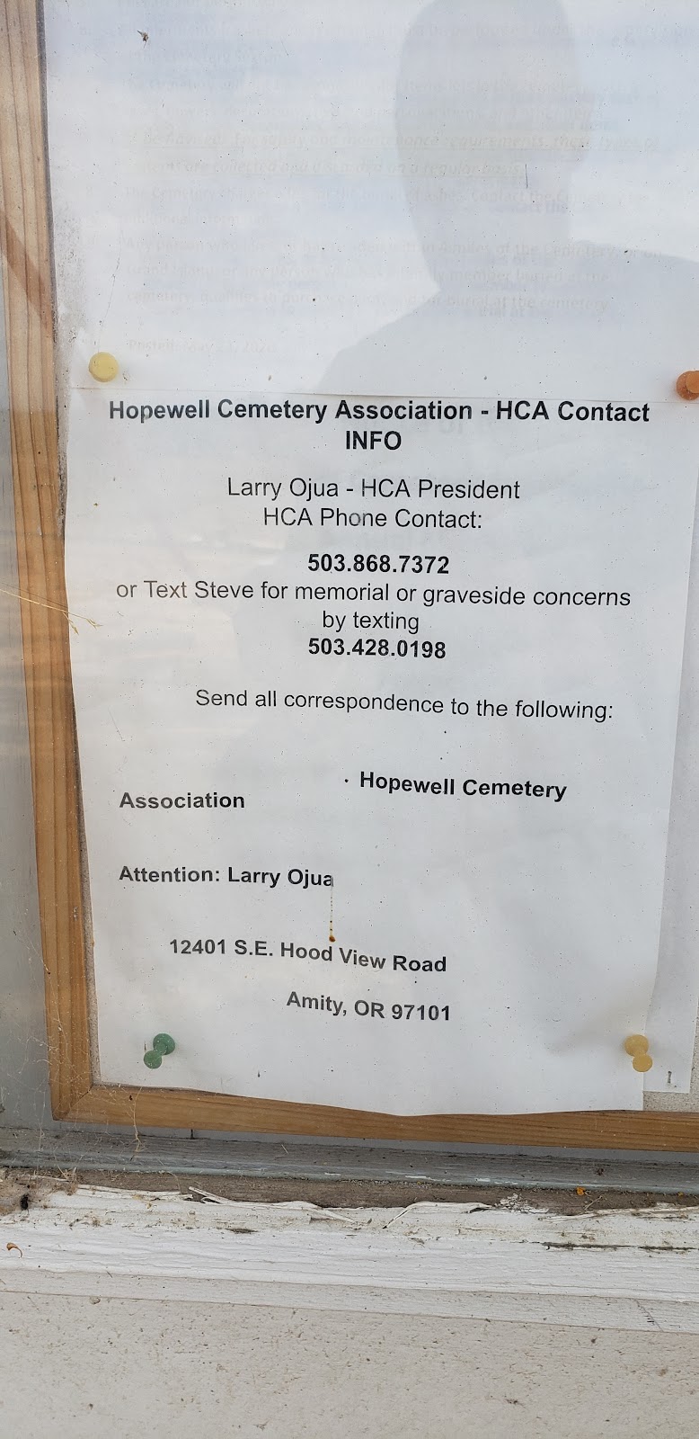 Hopewell Cemetery Association | 21600 SE Church Rd, Dayton, OR 97114, USA | Phone: (503) 868-7372