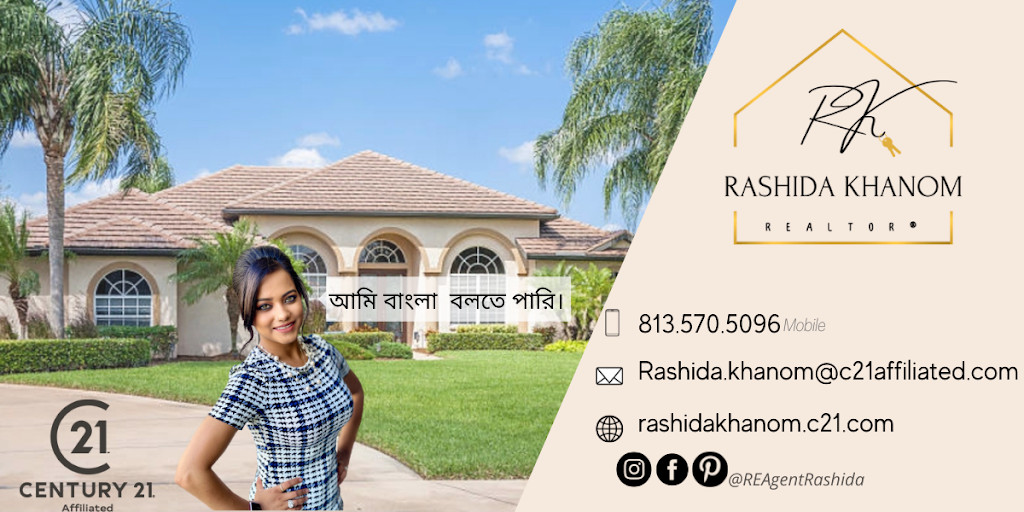 Rashida Khanom, Realtor - Century 21 Affiliated | 5325 Primrose Lake Cir, Tampa, FL 33647, USA | Phone: (813) 570-5096