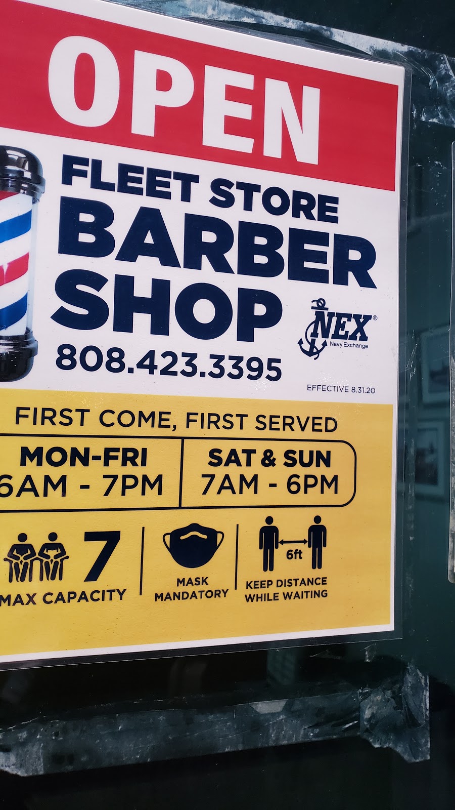 Fleet NEX Barber Shop | 810 Willamette St, Pearl Harbor, HI 96860, USA | Phone: (808) 423-3395