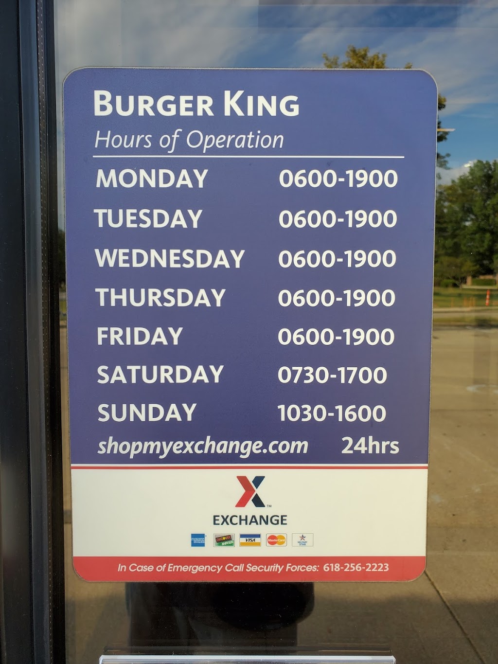 Burger King | 1649 W Birchard St, Scott AFB, IL 62225, USA | Phone: (618) 744-1747