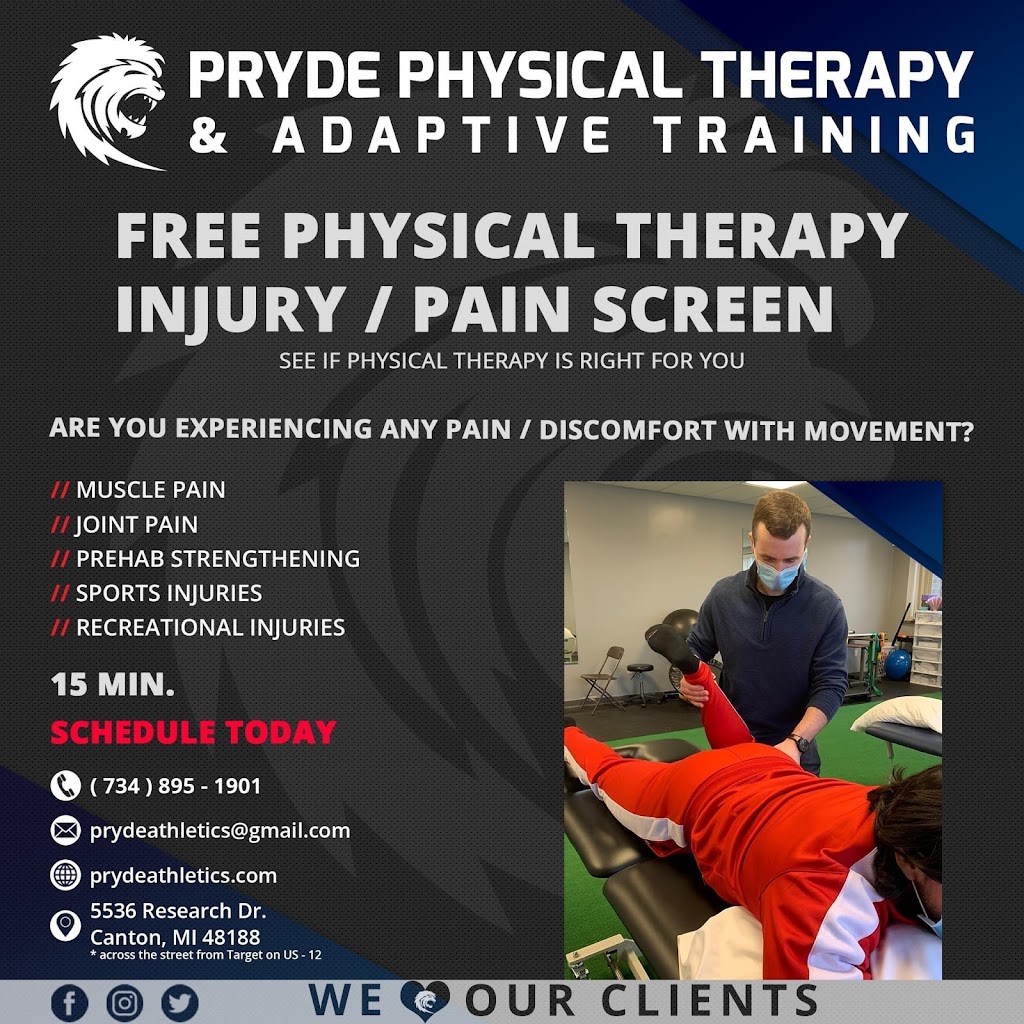 Pryde Physical Therapy | 5536 Research Dr Suite A, Canton, MI 48188, USA | Phone: (734) 895-1901