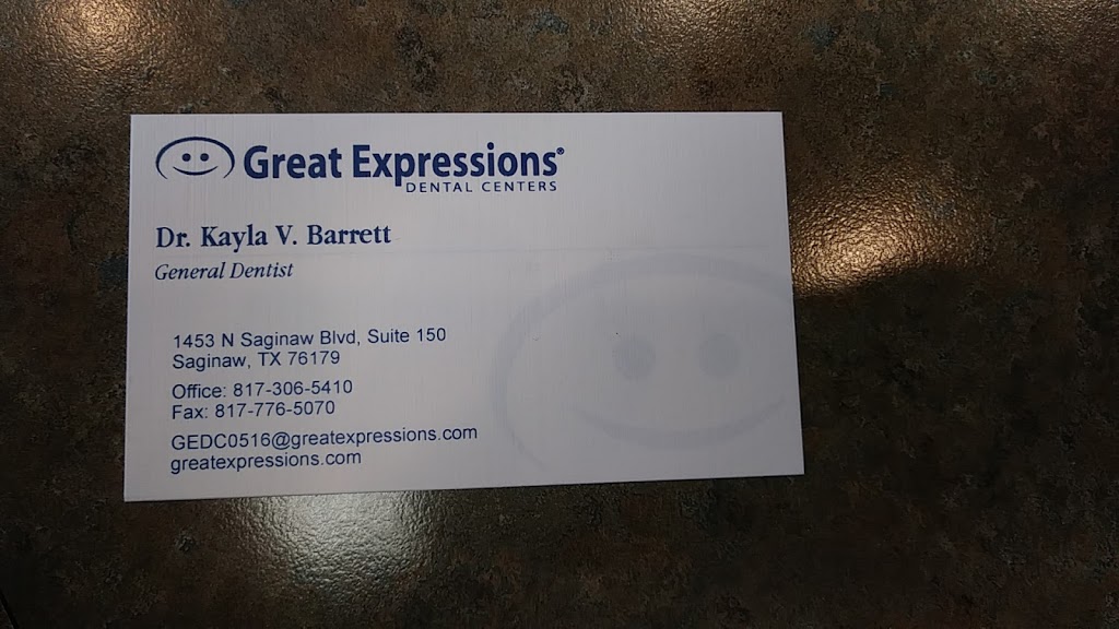 Great Expressions Dental Centers - Saginaw Family | 1453 N Saginaw Blvd Suite 150, Saginaw, TX 76179, USA | Phone: (817) 306-5410