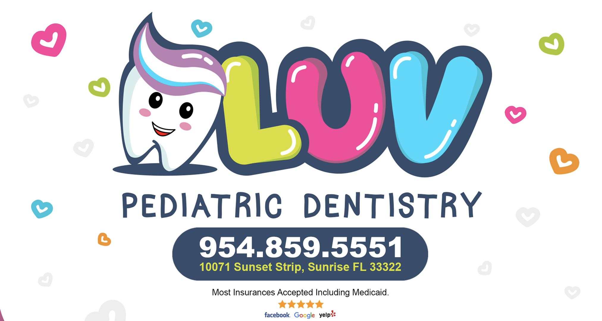 LUV Pediatric Dentistry | 10071 Sunset Strip, Sunrise, FL 33322, United States | Phone: (954) 859-5551