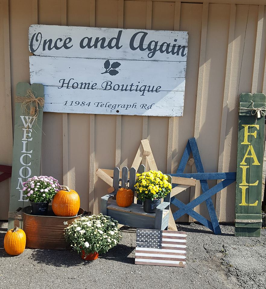 Once and Again Home Boutique | 11984 Telegraph Rd, Carleton, MI 48117, USA | Phone: (734) 777-5411