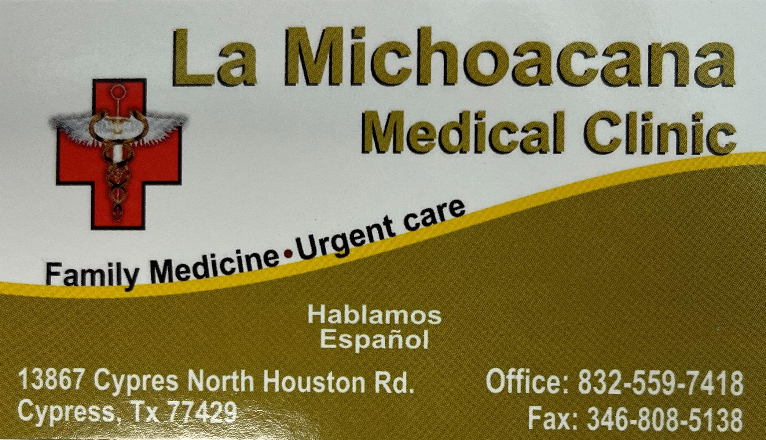 La Michoacana Medical Clinic | 13867 Cypress North Houston Rd. Cypress, TX 77429 United States | Phone: (832) 559-7418