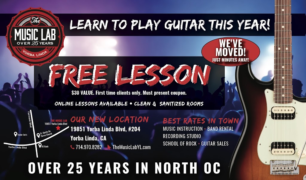 The Music Lab | 19851 Yorba Linda Blvd #204, Yorba Linda, CA 92886, USA | Phone: (714) 970-8282