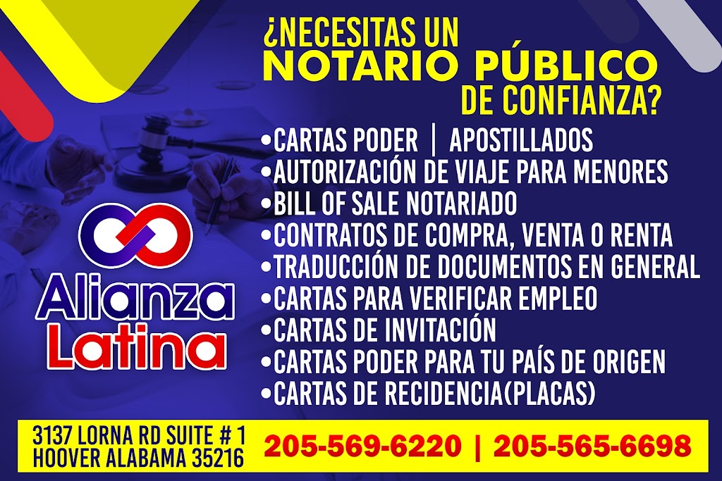 Alianza Latina | 3137 Lorna Rd # 1, Hoover, AL 35216 | Phone: (205) 565-6698