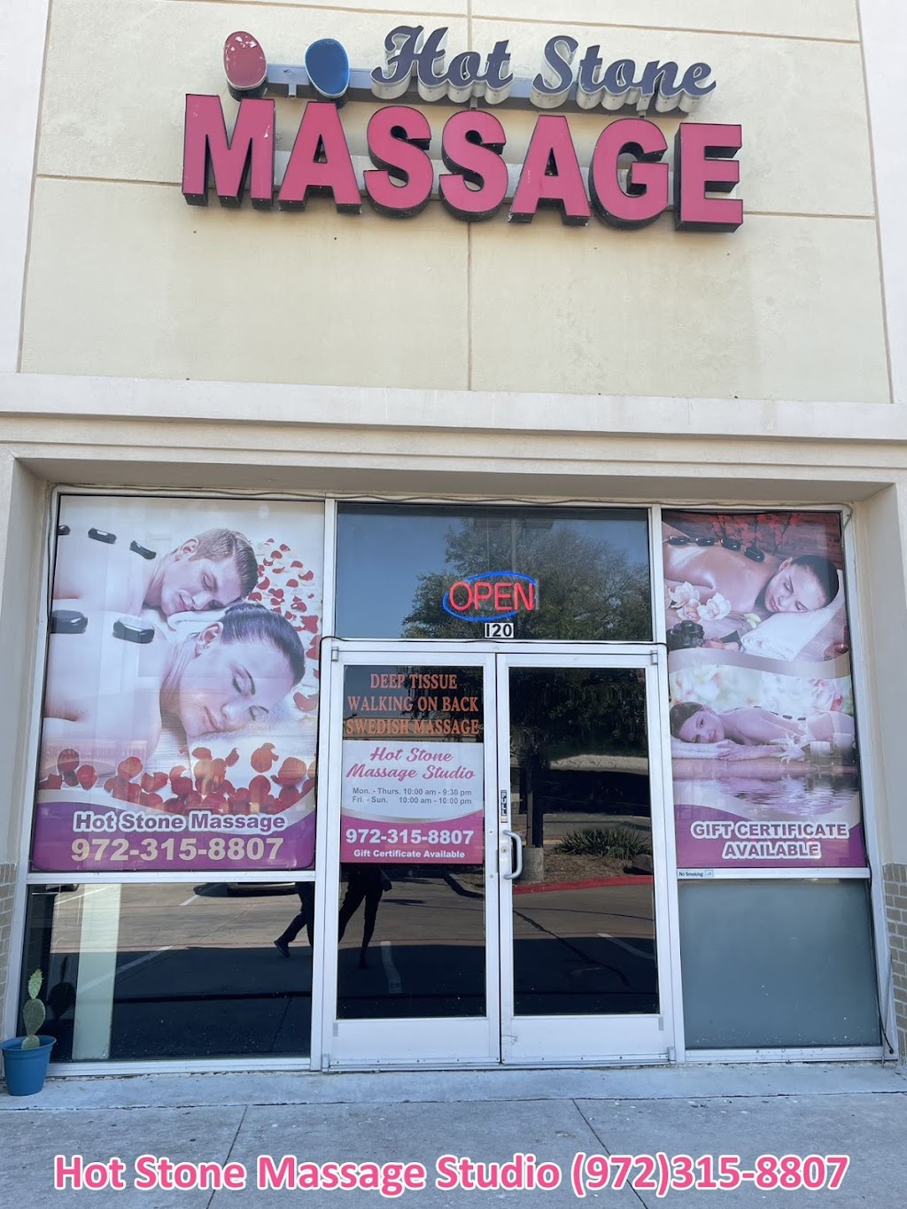 Hot Stone Massage Studio | 729 Hebron Pkwy #120, Lewisville, TX 75057, USA | Phone: (972) 315-8807