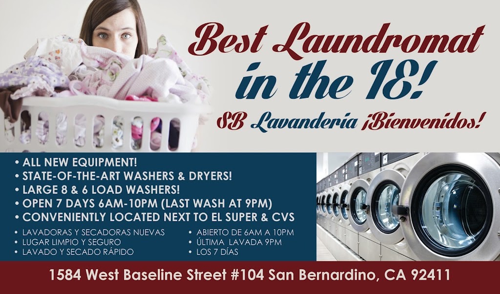 SB Coin Laundry Lavanderia | 1584 W Base Line St #104, San Bernardino, CA 92411, USA | Phone: (909) 386-0500