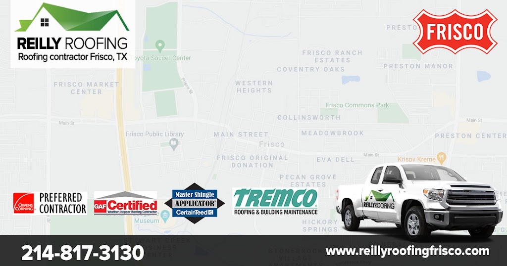 Reilly Roofing & Gutters Frisco | 7549 Stonebrook Pkwy #204, Frisco, TX 75034, USA | Phone: (214) 817-3103