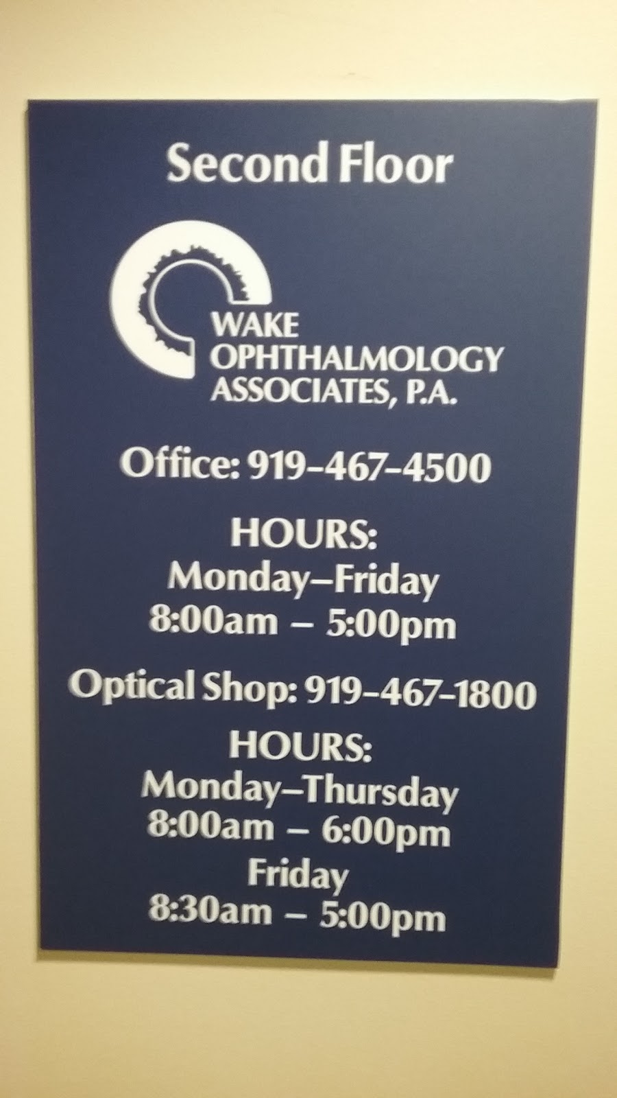Wake Ophthalmology | 105 SW Cary Pkwy #200, Cary, NC 27511, USA | Phone: (919) 467-4500