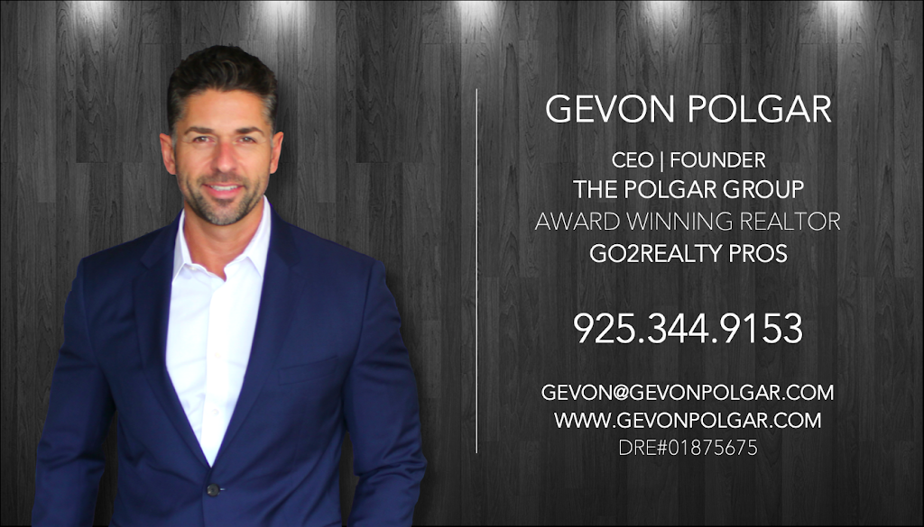 Gevon Polgar Realtor | The Polgar Group | 536 W Recreo Way, Mountain House, CA 95391, USA | Phone: (925) 344-9153