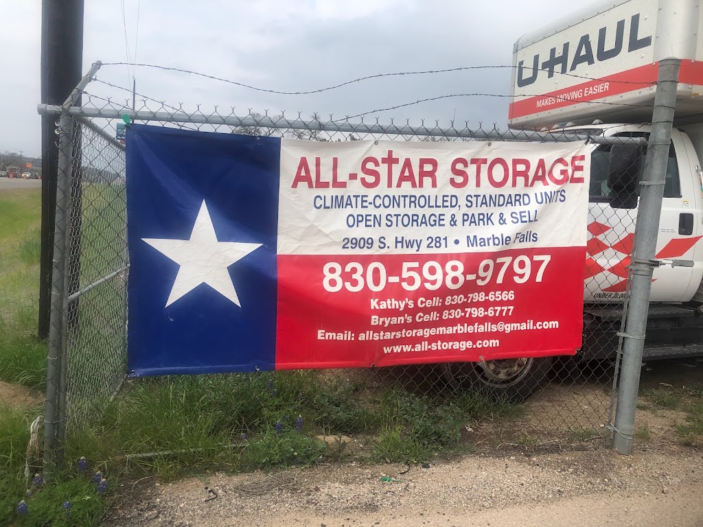 ALL-STAR SELF STORAGE & U-HAUL | 2909 US-281, Marble Falls, TX 78654, USA | Phone: (830) 598-9797