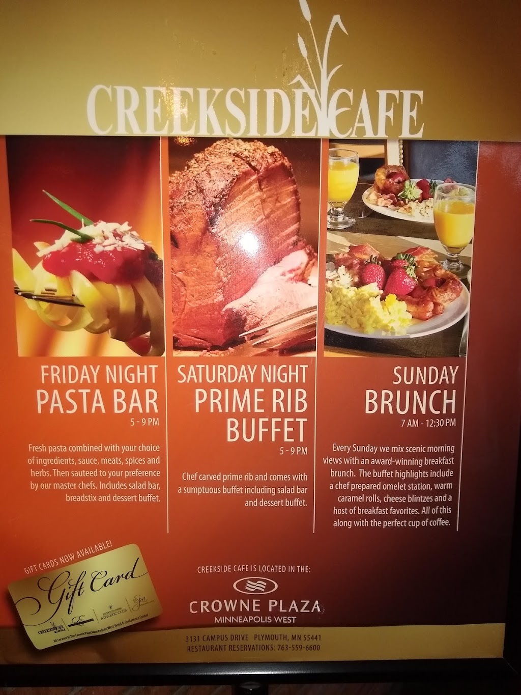 Creekside Cafe | 3131 Campus Dr, Minneapolis, MN 55441, USA | Phone: (763) 559-6288