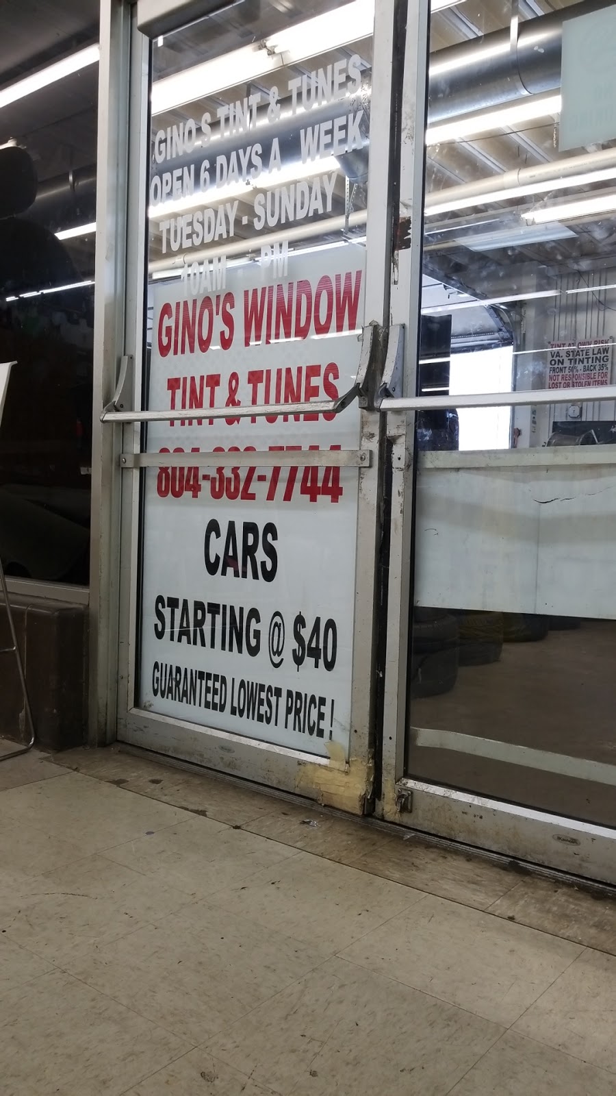 Ginos Tint & Tunes | 5700 Jefferson Davis Hwy, North Chesterfield, VA 23234, USA | Phone: (804) 276-2508