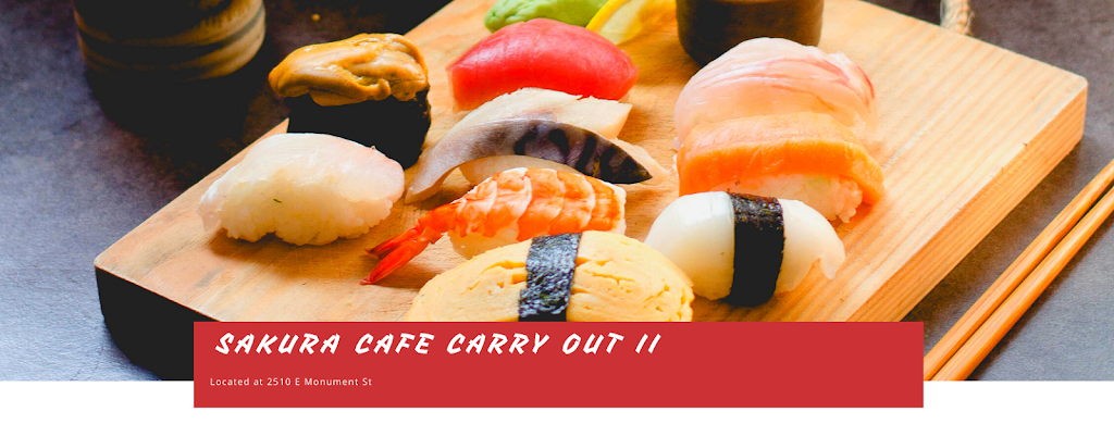 Sakura Cafe Carry Out II | 2510 E Monument St, Baltimore, MD 21205 | Phone: (410) 732-8801