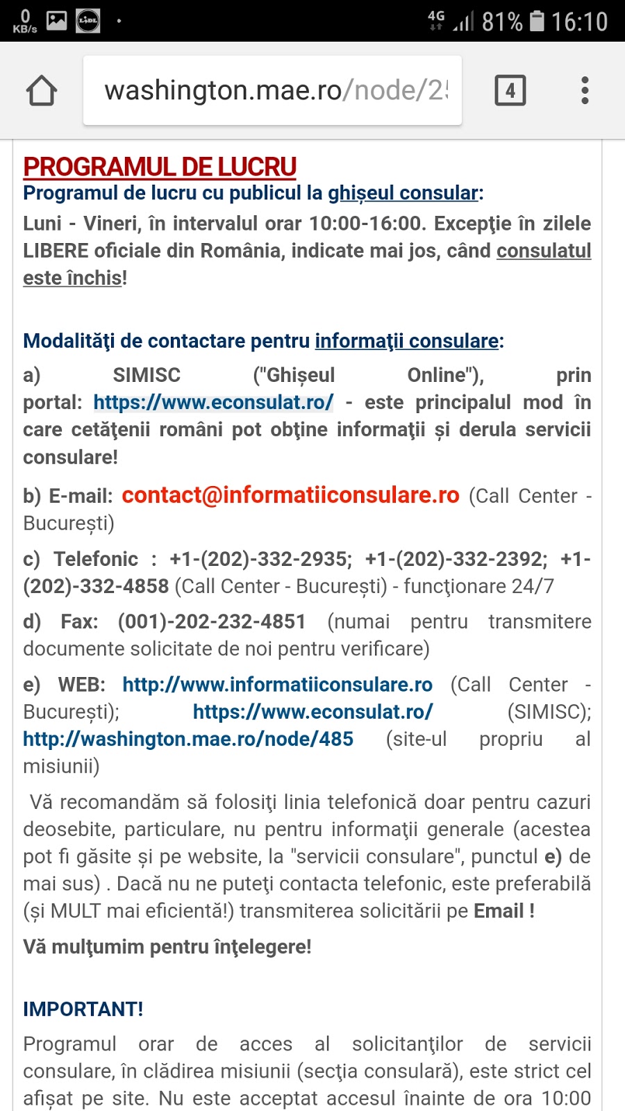 Consulatul României la Washington DC | 1607 23rd St NW, Washington, DC 20008, USA | Phone: (202) 332-2935