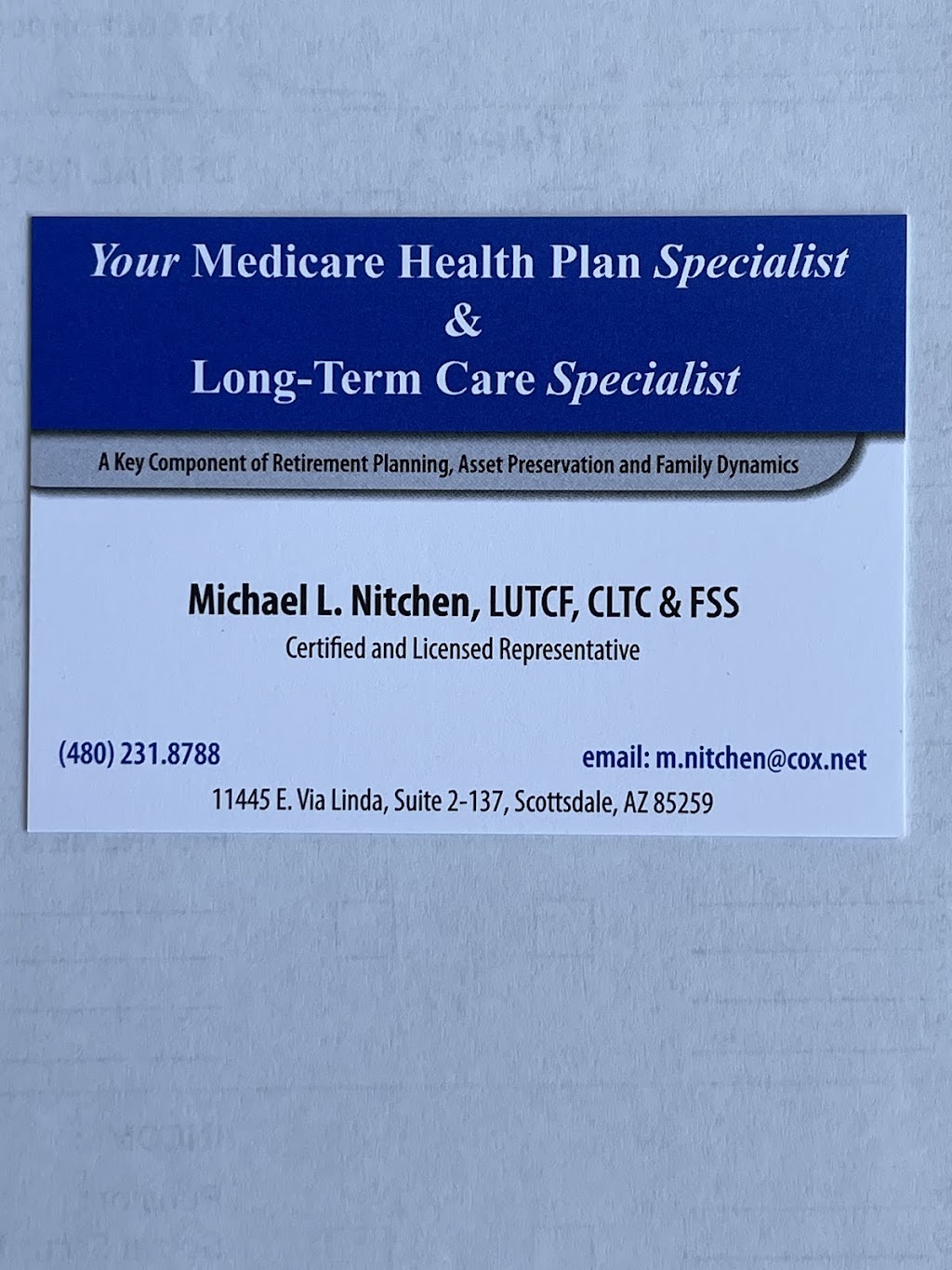 Medicare Health Plan & Long-Term Care Specialist | 11445 E Vía Linda # 2-137, Scottsdale, AZ 85259, USA | Phone: (480) 231-8788