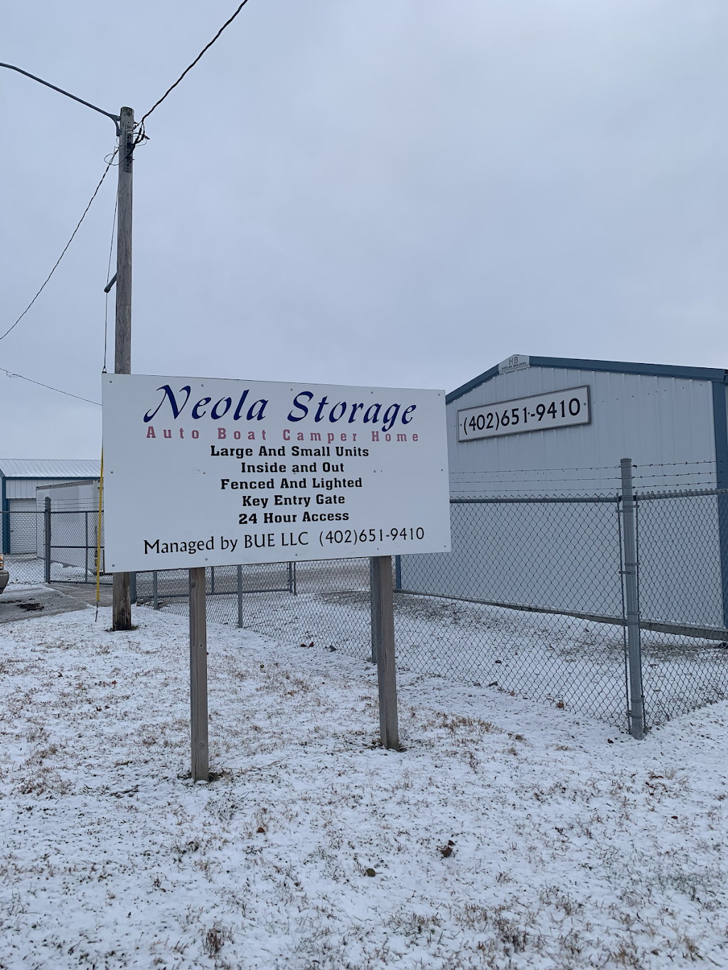 Neola Storage | 104 4th St, Neola, IA 51559, USA | Phone: (402) 651-9410