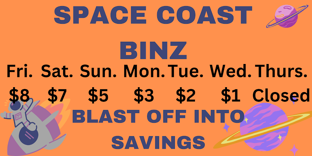 Space Coast Binz | 4110 US-1, Cocoa, FL 32927, USA | Phone: (321) 305-4141