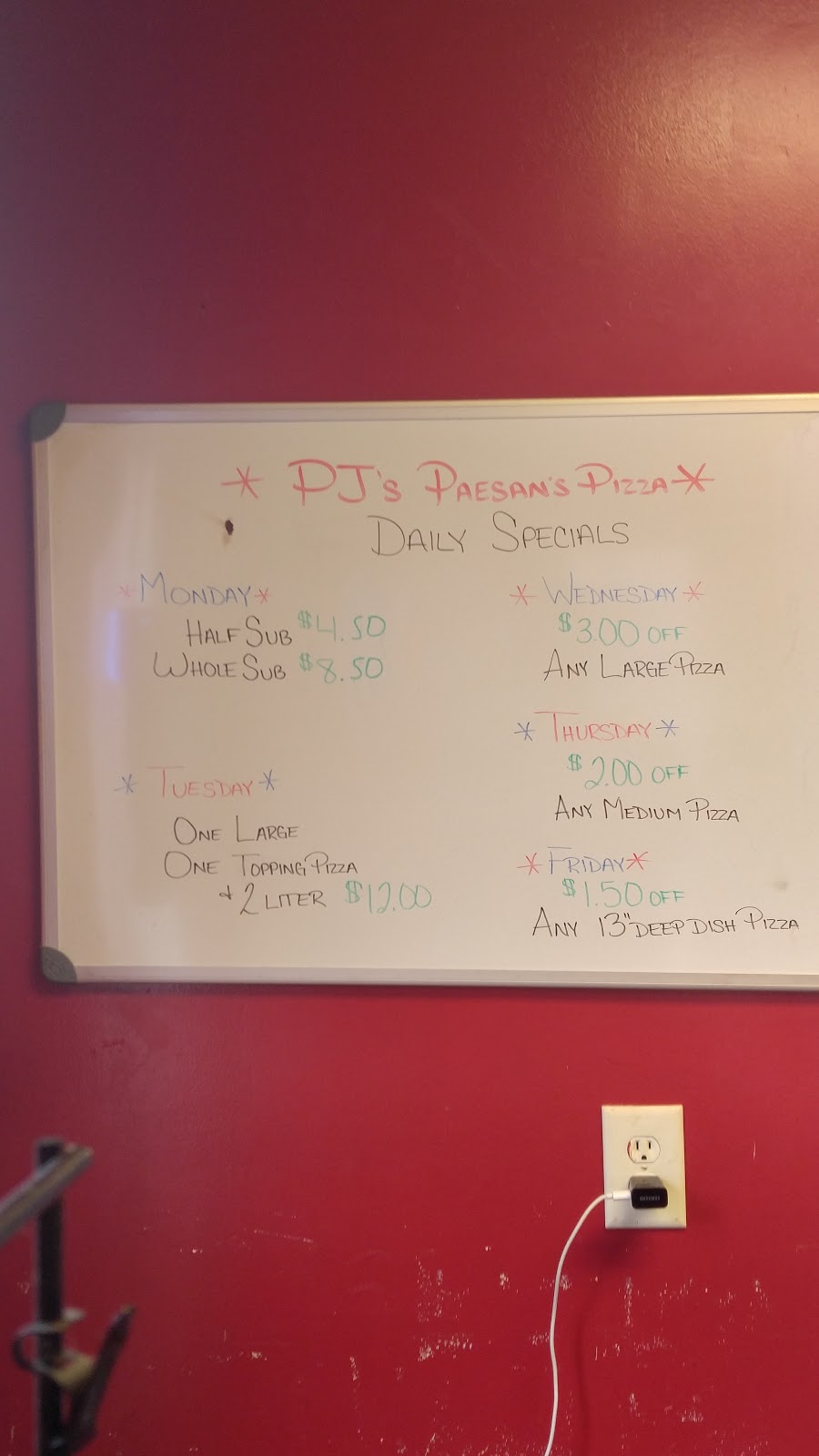 PJs Paesans Pizza | 735 E State St, Huntington, IN 46750, USA | Phone: (260) 356-5101