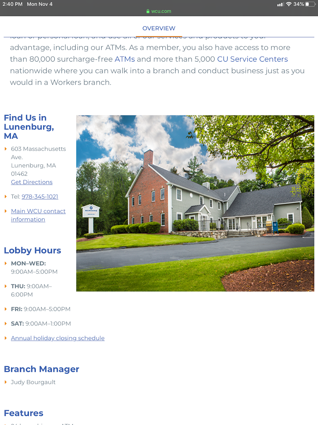 Workers Credit Union | 6 Turnpike Rd, Chelmsford, MA 01824, USA | Phone: (800) 221-4020