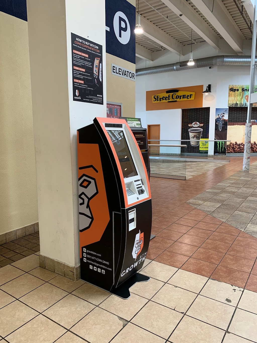 Growth BTM Bitcoin ATM at Center City Mall | 301 Main Street, Center City Mall Level P, Paterson, NJ 07505, USA | Phone: (201) 677-2646