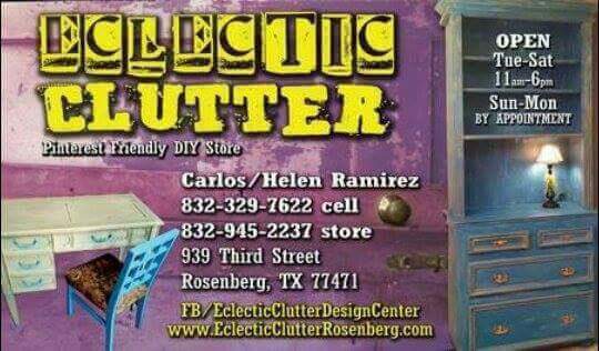 Eclectic Clutter | 3425 Rychlik Dr Unit 2, Rosenberg, TX 77471, USA | Phone: (281) 736-9944