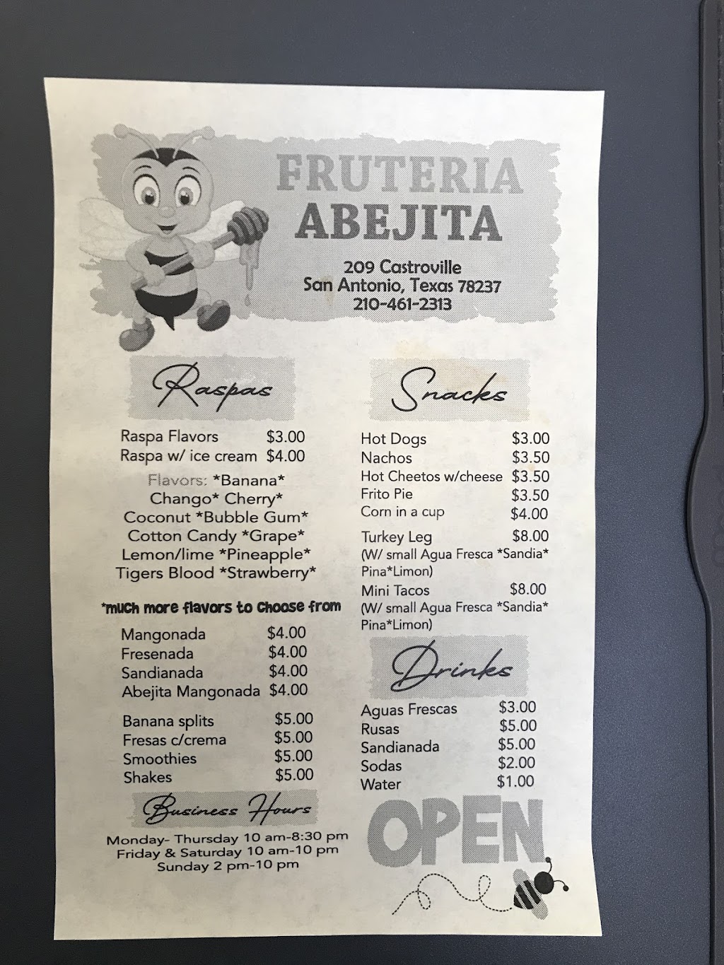 Frutería Abejita | 209 Castroville Rd, San Antonio, TX 78207, USA | Phone: (210) 461-2313