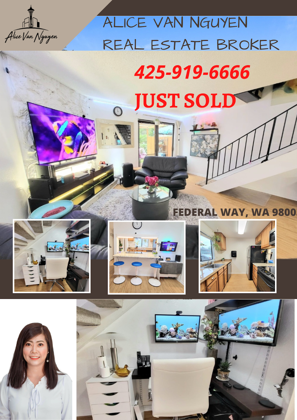 JUST SOLD REALTY_ Alice Van Nguyen - Real Estate Broker | 19515 N Creek Pkwy S #214, Bothell, WA 98011, USA | Phone: (425) 919-6666