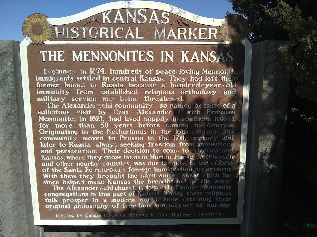 Alexanderwohl Mennonite Church | 1304 K, KS-15, Goessel, KS 67053, USA | Phone: (620) 367-8192