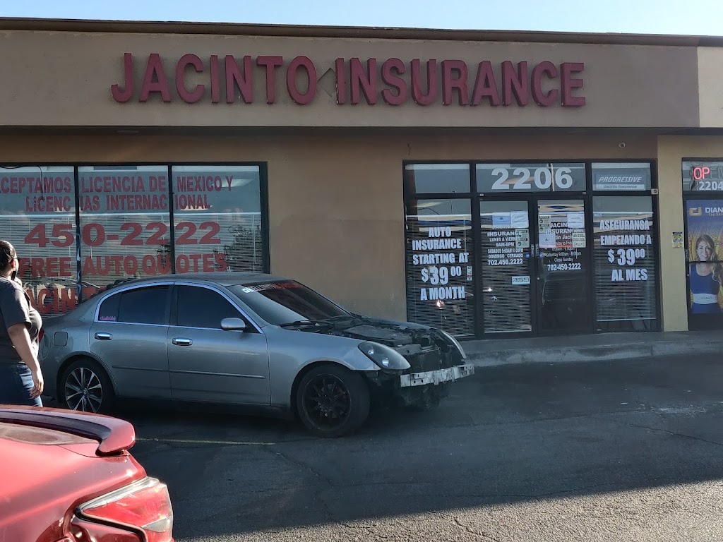 Jacinto Insurance | 2206 E Charleston Blvd, Las Vegas, NV 89104, USA | Phone: (702) 450-2222