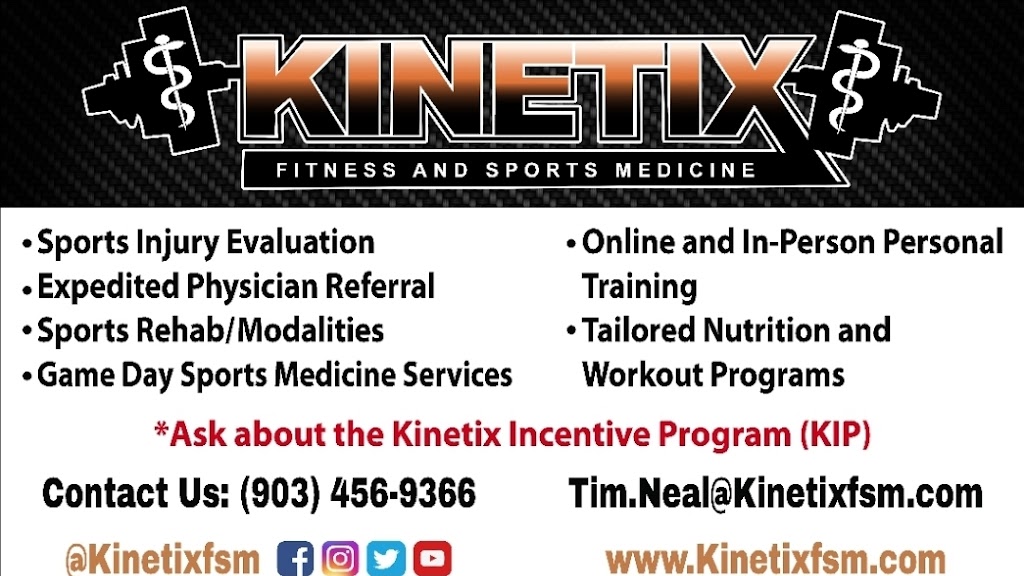 Kinetix Fitness and Sports Medicine | 185 FM1903 Suite 100, Greenville, TX 75402, USA | Phone: (903) 456-9366