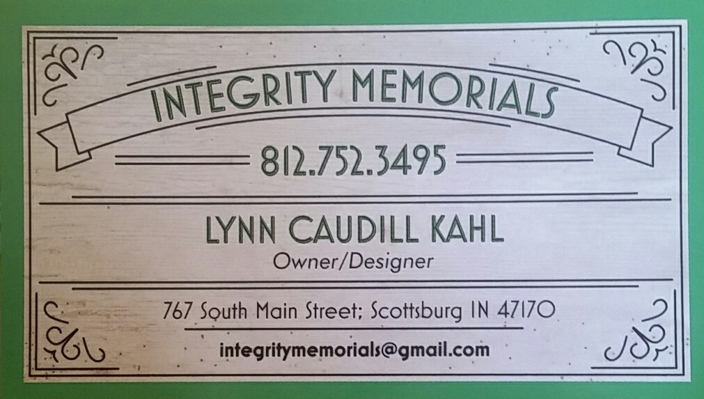 Integrity Memorials, L.L.C. | 767 S Main St, Scottsburg, IN 47170, USA | Phone: (812) 752-3495