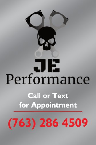 JE Performance | 15777 Jarvis St NW suite b, Elk River, MN 55330, USA | Phone: (763) 286-4509