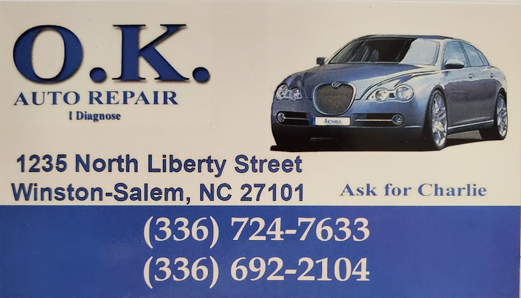 O.K. Auto Repair | 1235 N Liberty St, Winston-Salem, NC 27101, USA | Phone: (336) 776-8688