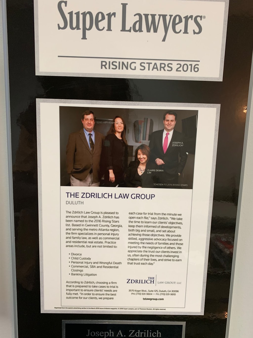 The Zdrilich Law Group LLC. | 3575 Koger Blvd #125, Duluth, GA 30096, USA | Phone: (770) 931-9604