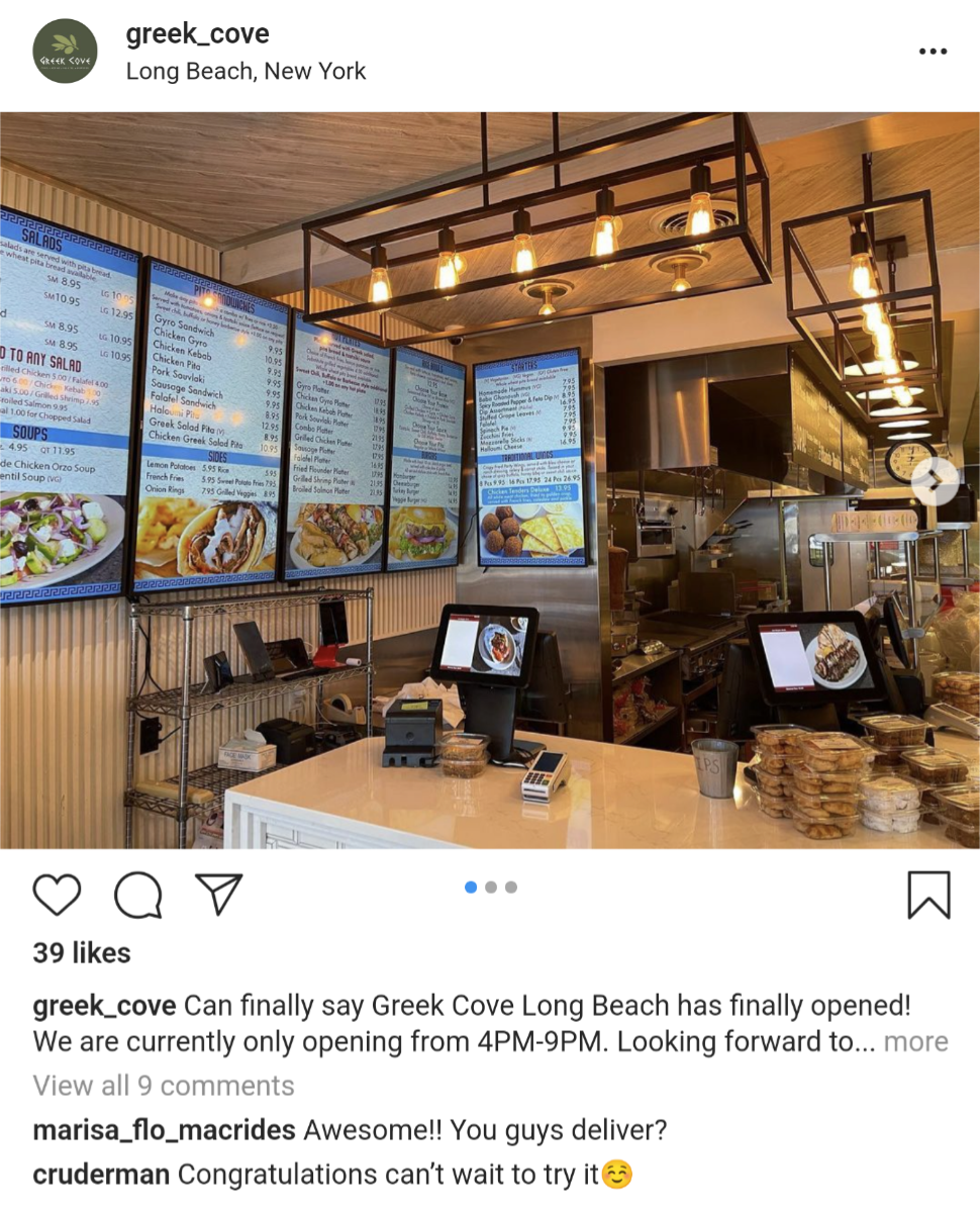 Greek Cove - Long Beach | 655 E Park Ave, Long Beach, NY 11561, USA | Phone: (516) 431-0000