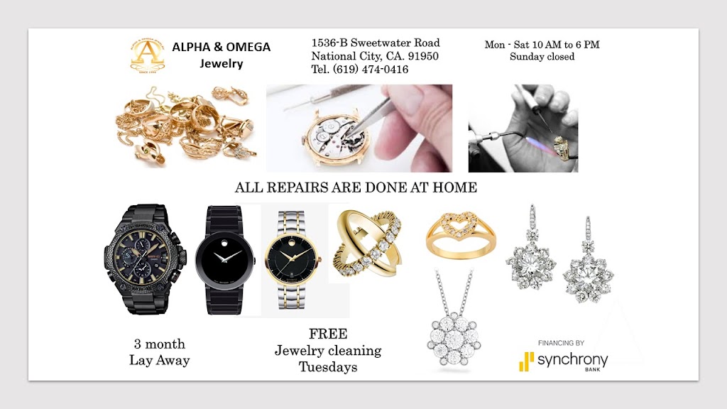 Alpha & Omega Jewelry | 1536 Sweetwater Rd, National City, CA 91950 | Phone: (619) 474-0416