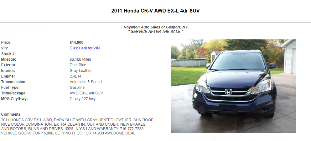 Royalton Auto Sales | 7763 Rochester Rd, Gasport, NY 14067, USA | Phone: (716) 772-7288