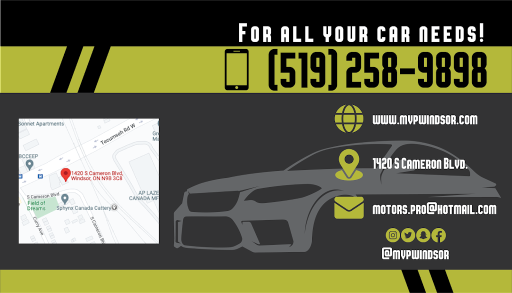 Motor Vehicle Professionals | 1420 S Cameron Blvd, Windsor, ON N9B 3C8, Canada | Phone: (519) 258-9898