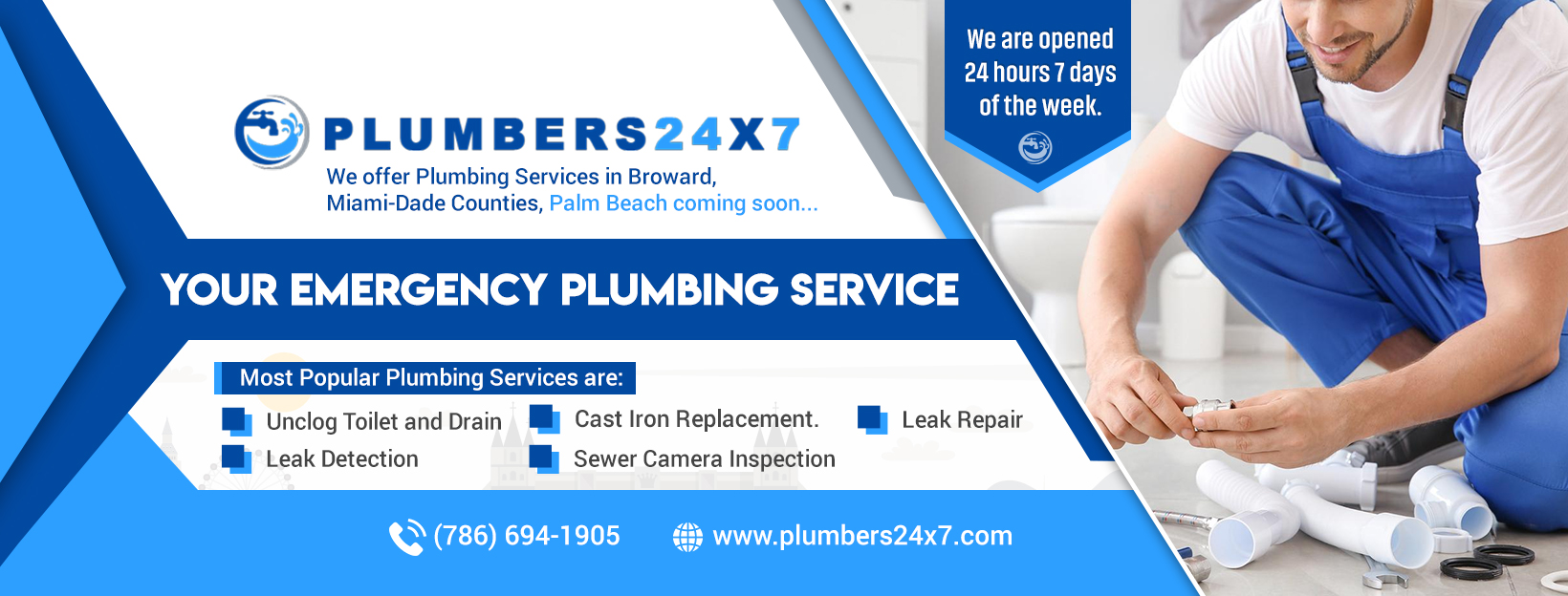 Plumbers 24x7 - Emergency Broward Plumbers | 251 Berkley Rd #205, Hollywood, FL 33024, United States | Phone: (786) 694-1905