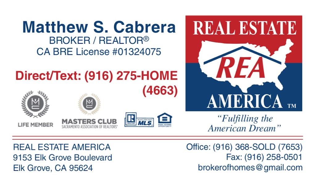 Real Estate America | 9153 Elk Grove Blvd, Elk Grove, CA 95624, USA | Phone: (916) 368-7653